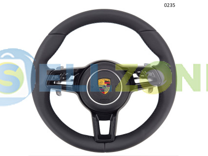 Σπορ τιμόνι με μαύρη ραφή για Porsche 911 718 Panamera Macan Cayenne – 0235